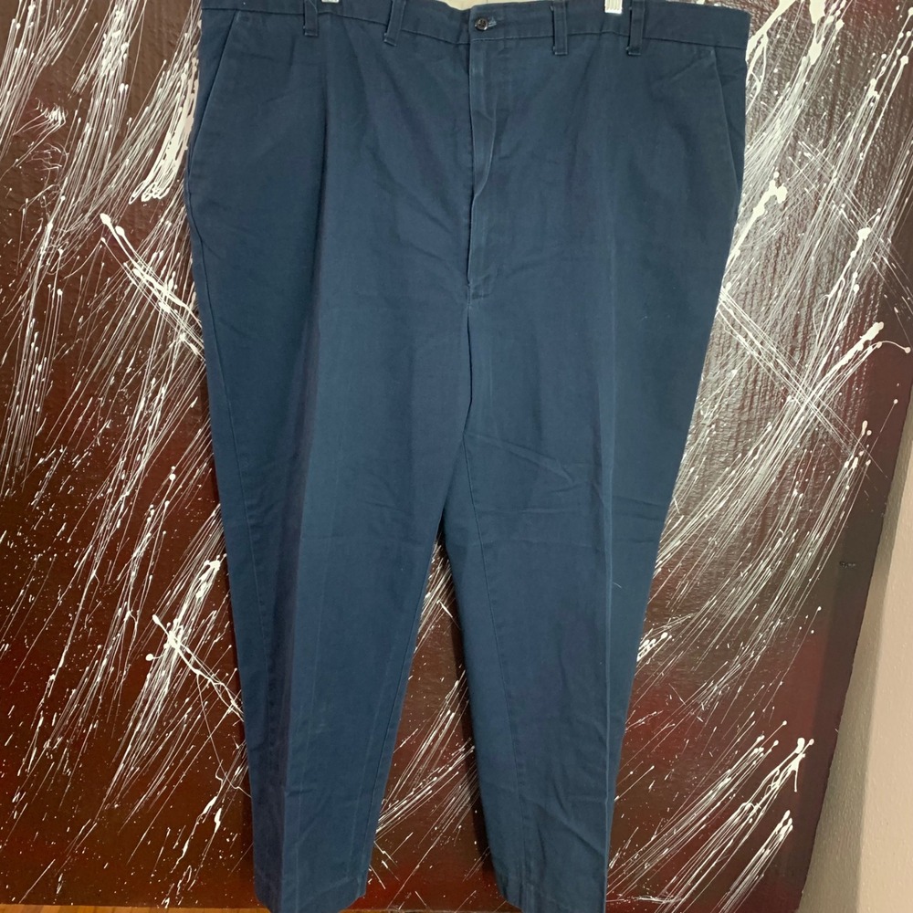 Red Kap Touchtex Navy Blue Work Pants Mens 46 PT10NV4 Straight Leg Chino